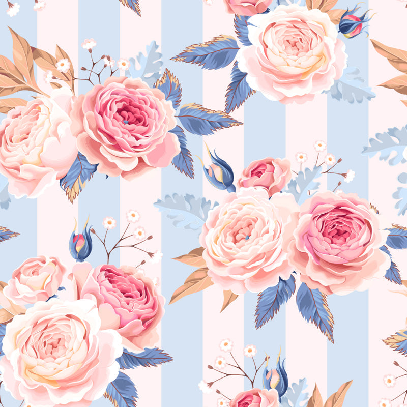 Brehn | Stijlvolle Rozenbloesem Wandbehang Muurkunst Pastel Kleur Bloemen Wandbedekking voor Slaapkamer