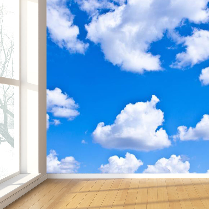 Brehn | Enorme Sky View Wand voor Badkamer Natuurlijke Landschap Wandkunst in Lichte Kleur, Vlekbestendig