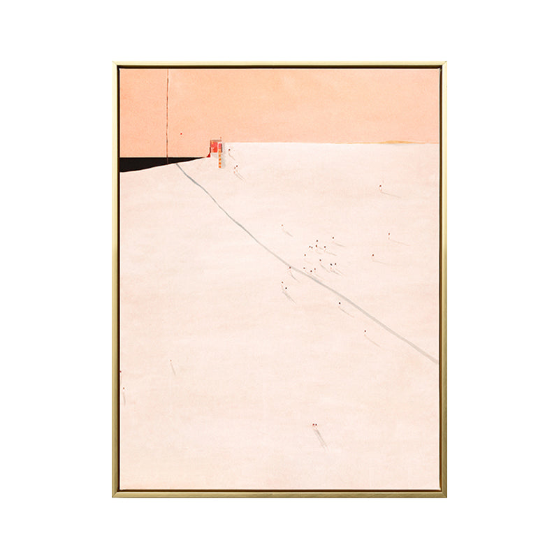 Brehn | Abstrakte Landschaft Zeichnung Leinwand Kunst Nordic Texturierte Wanddekoration in Sanften Farben für Raum