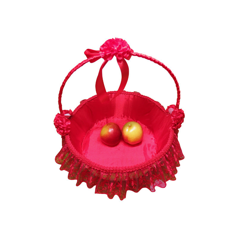 Damen Eleganter Dekorationskorb mit Tüll und Blüten Brehn