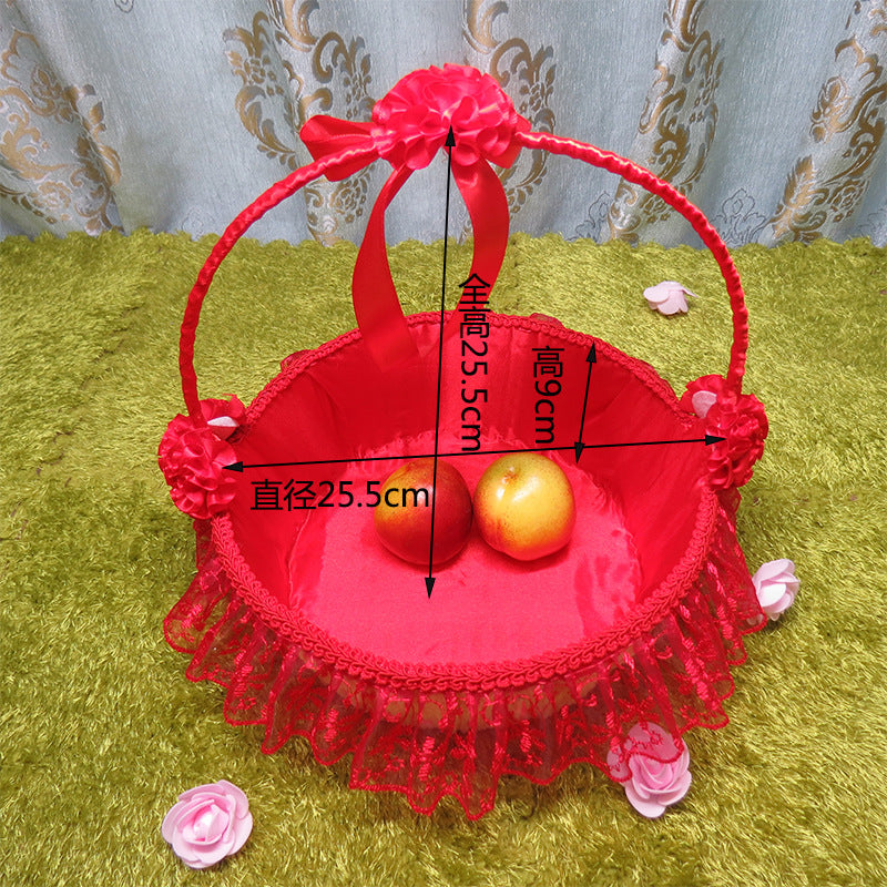 Damen Eleganter Dekorationskorb mit Tüll und Blüten Brehn