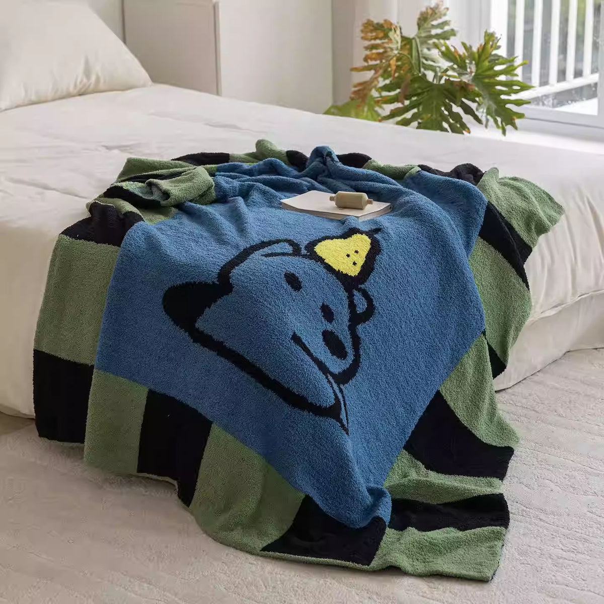 Weiche Kuscheldecke für Sofa und Büro, 130x170 cm