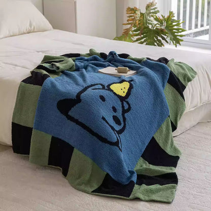 Weiche Kuscheldecke für Sofa und Büro, 130x170 cm