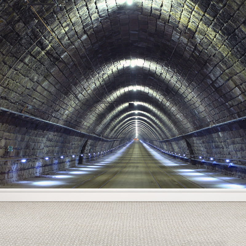 Brehn | Creatieve Tunnel Muurschildering Decal Pastelkleur Waterdichte Wandbekleding voor Badkamer