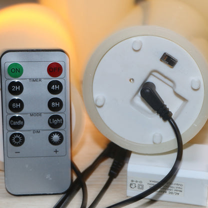 Wiederaufladbare LED-Echtwachskerzen mit Fernbedienung