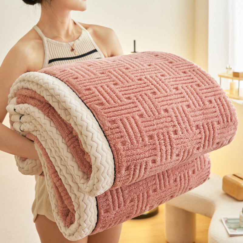 Weiche Korallenfleece-Wohndecke, verschiedene Größen