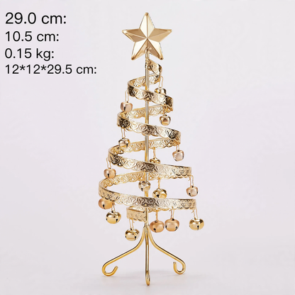 Mini-Weihnachtsbaum aus Eisen mit Glocken, 26 cm