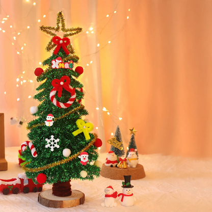DIY Weihnachtsbaum Bastelset mit Holzsockel
