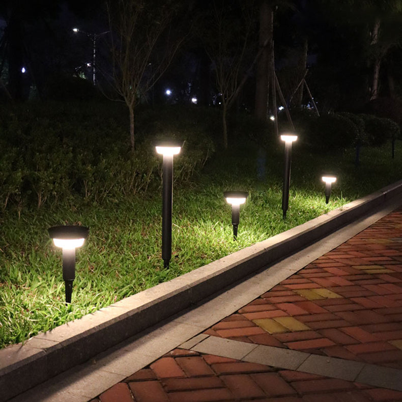 Moderne Einfachheit Wasserdichte Solar Ronde Aluminium Acryl Außenlichter Für Garten | Brehn