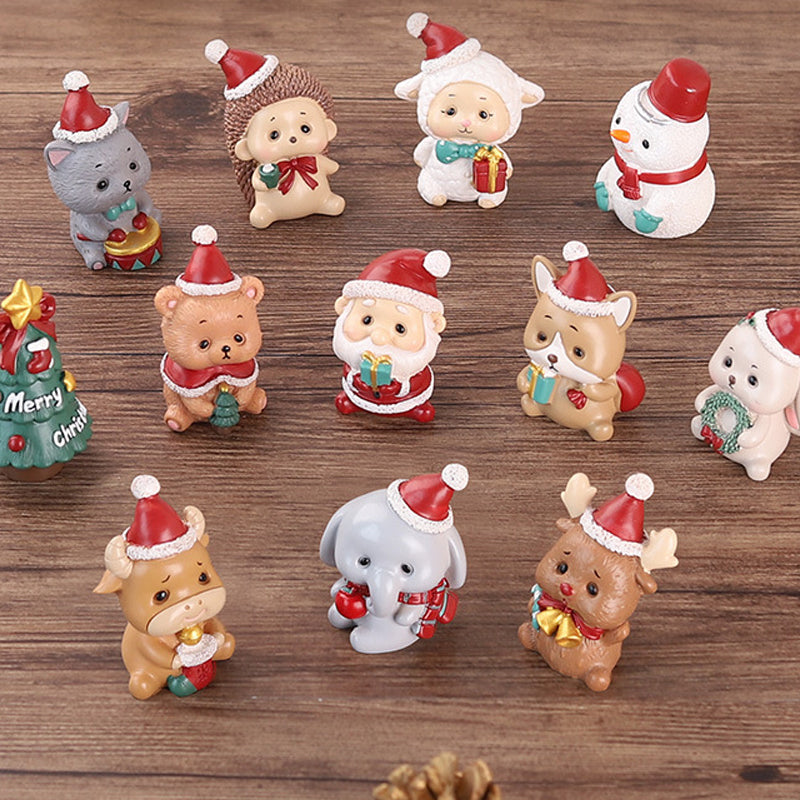 Brehn | Handgefertigte Tier-Weihnachtsmann-Ornamente