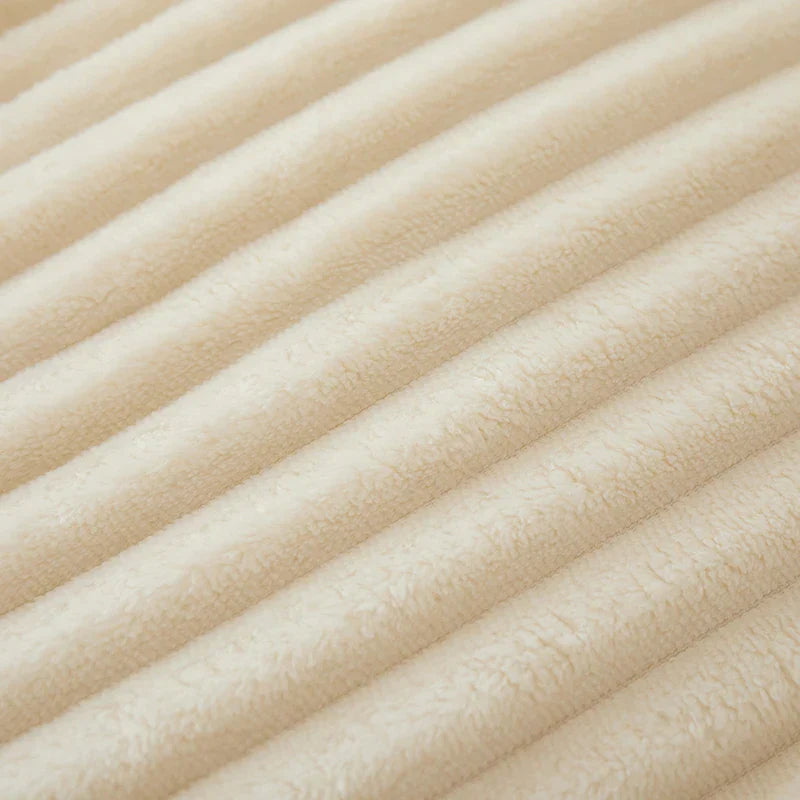 Brehn | Breite gestreifte Flanellfleece-Decke - CozyStripe