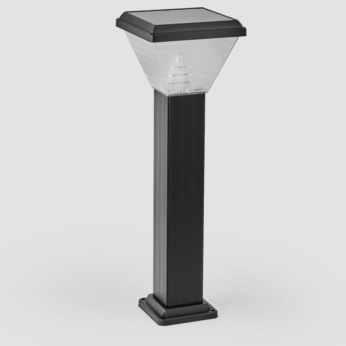 Moderner Minimalistischer Quadratischer Zylinder Solar Wasserdichter ABS PC LED Außenleuchte Für Garten | Brehn