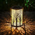 Moderne Art Deco Solar Zylinder Skelett Laterne Eisen LED Außen Landschaft Licht Für Garten | Brehn