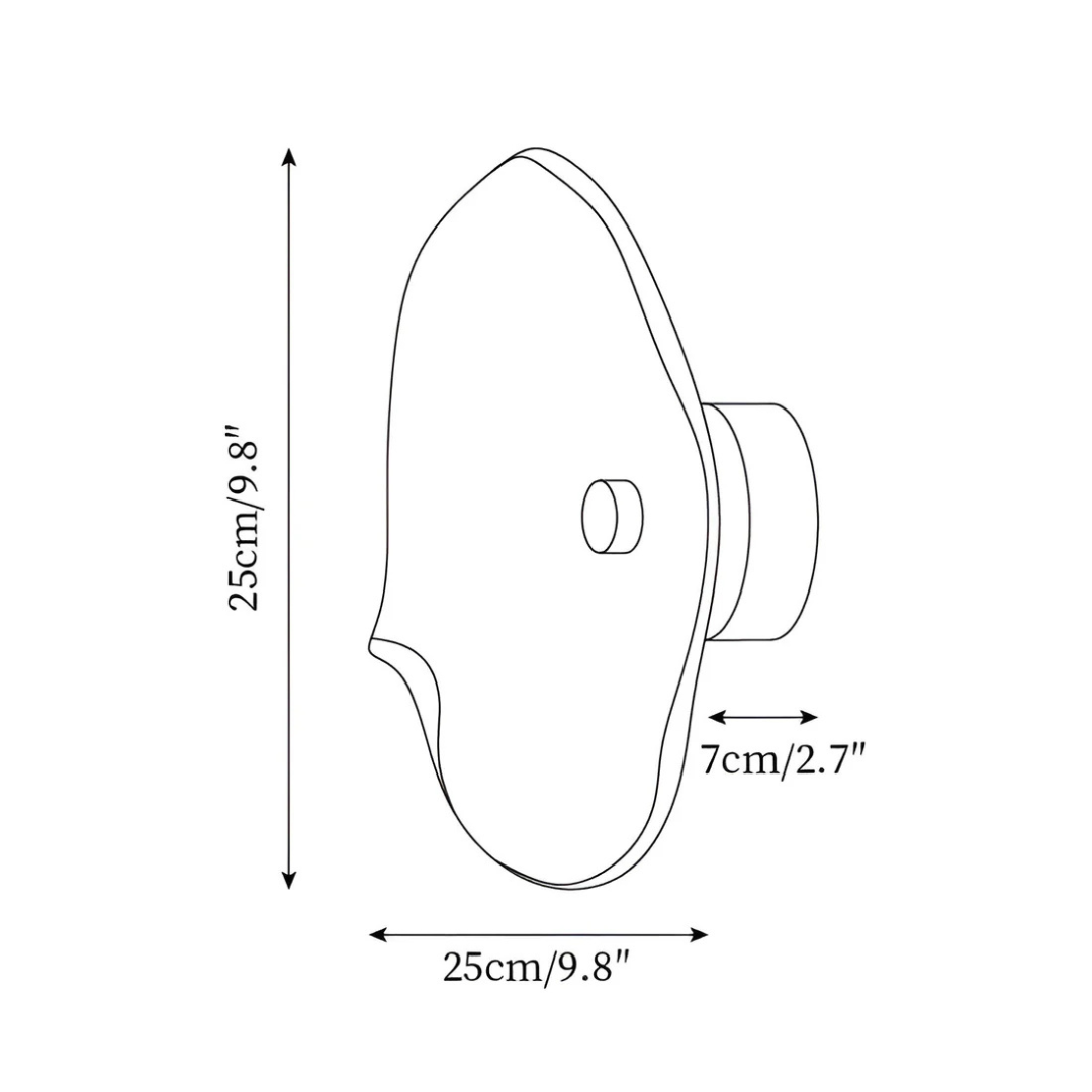 Brehn | Gekrüppte Glas Wandlampe