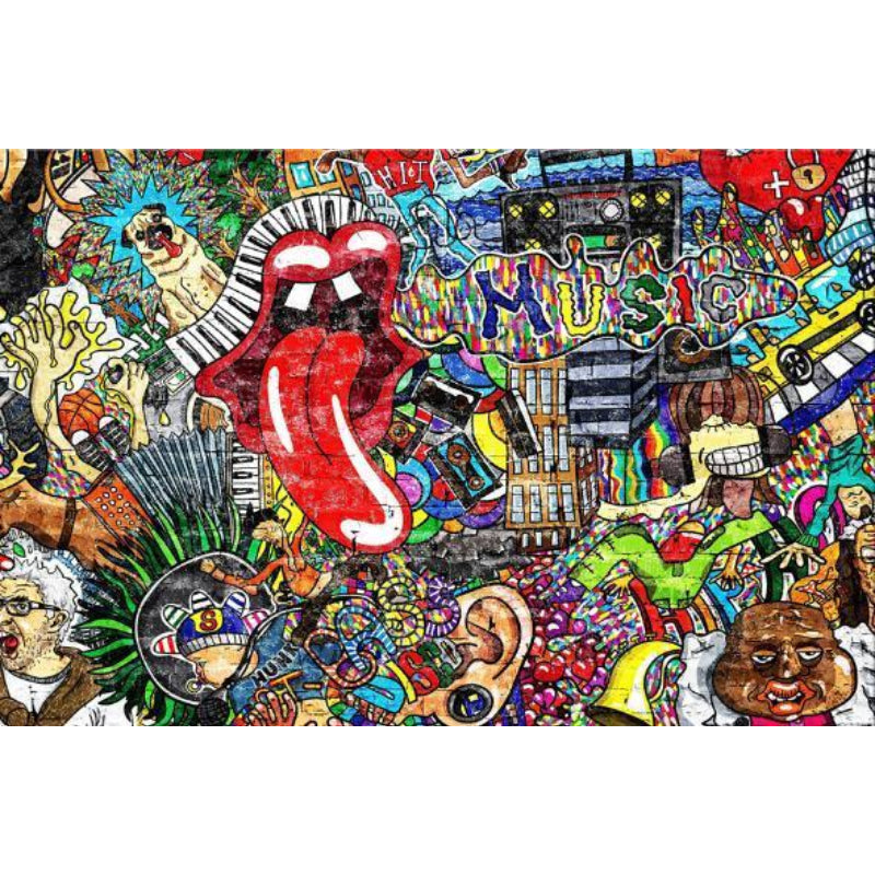 Street-Art-Pop-Graffiti – Leinwandbild