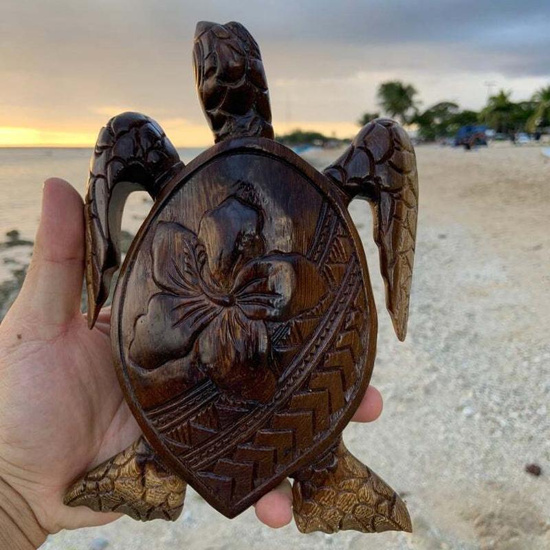 Holzskulptur Hawaii-Schildkröte | Brehn