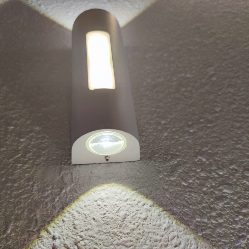 Moderner minimalistischer zylindrischer Design-LED-Außen-Wandleuchte Deko-Lampe | Brehn