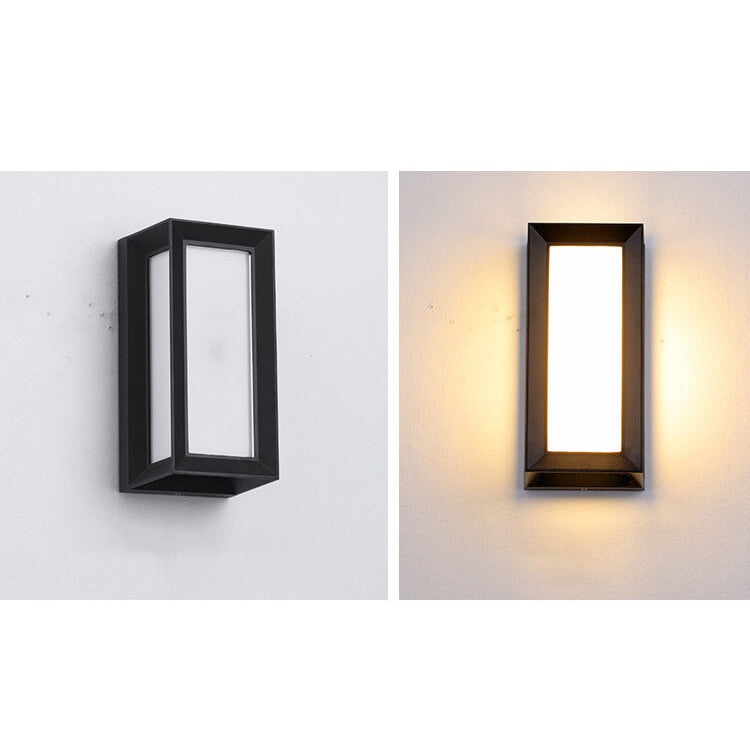 Moderne kreative Geometrie Aluminium Außen wasserdichte LED Wandleuchte Lampe | Brehn