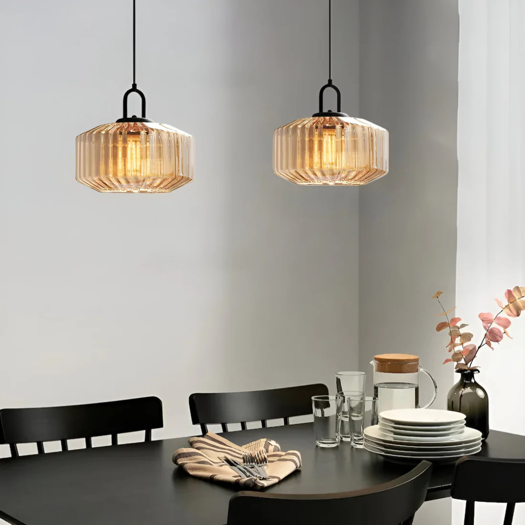 Brehn | Retro Farbige Glaspendelleuchte