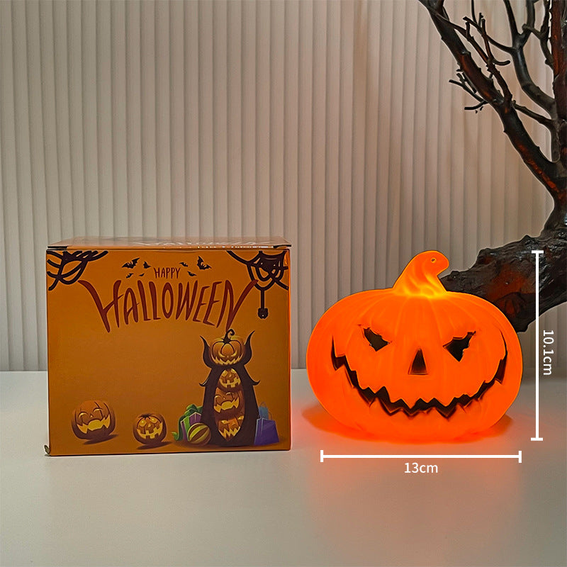 LED-Kürbislampe mit Tragegriff für Halloween-Dekoration