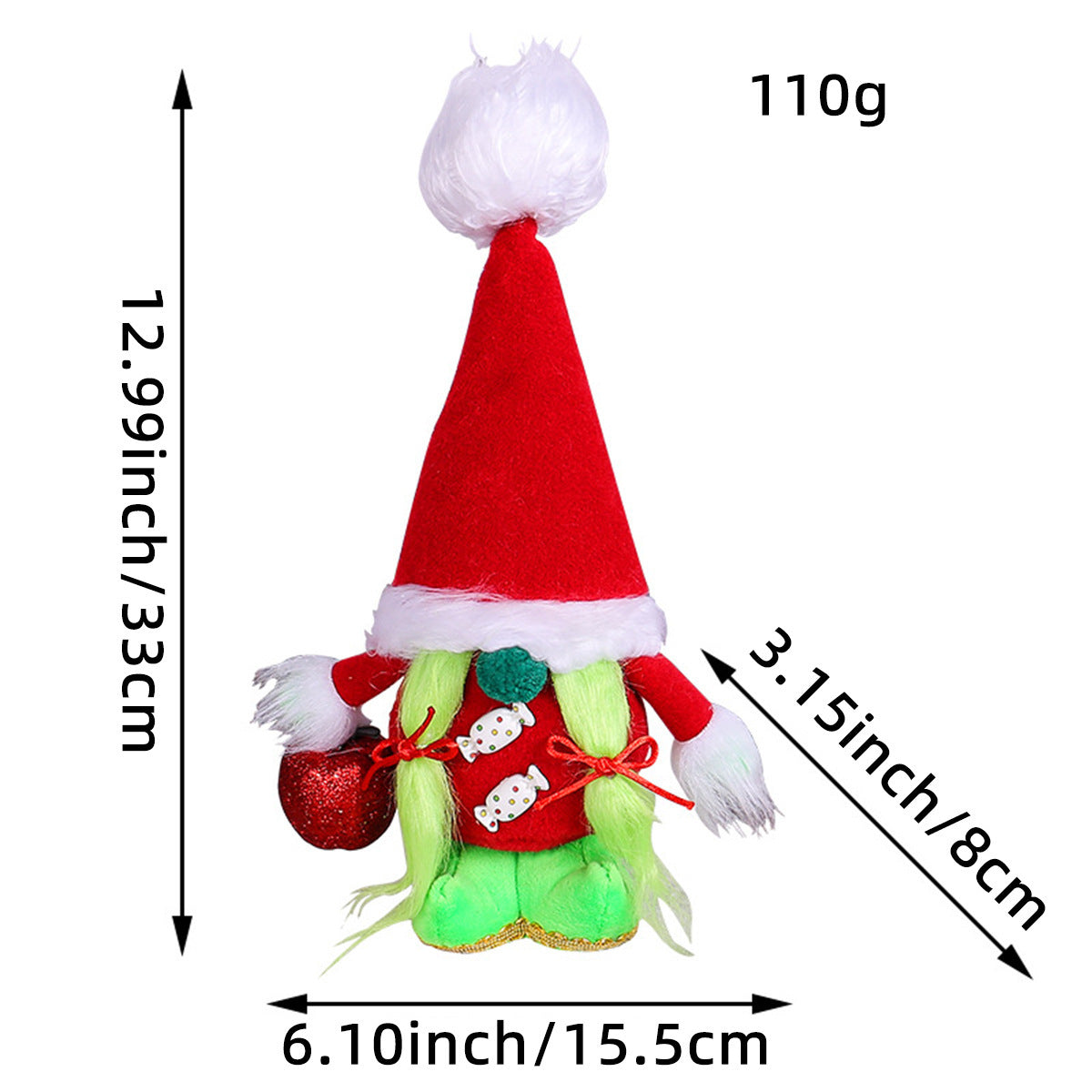 Weihnachts-Wichtel mit Strickmütze und Geweih