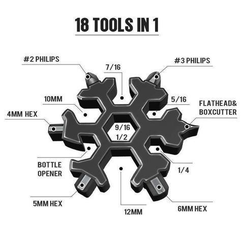 18-in-1 Schneeflocken Multitool | Brehn