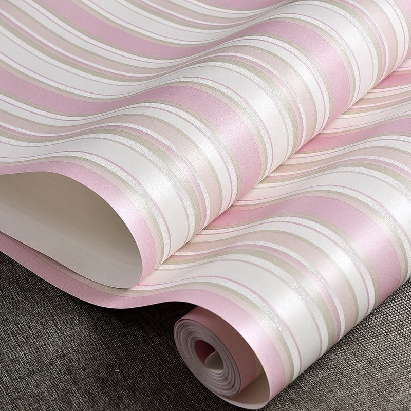 Brehn | Non-Woven 33'L x 20.5"W Skandinavisch Licht Nicht-Retouchiert Vertikale Streifen Tapete für Kinder