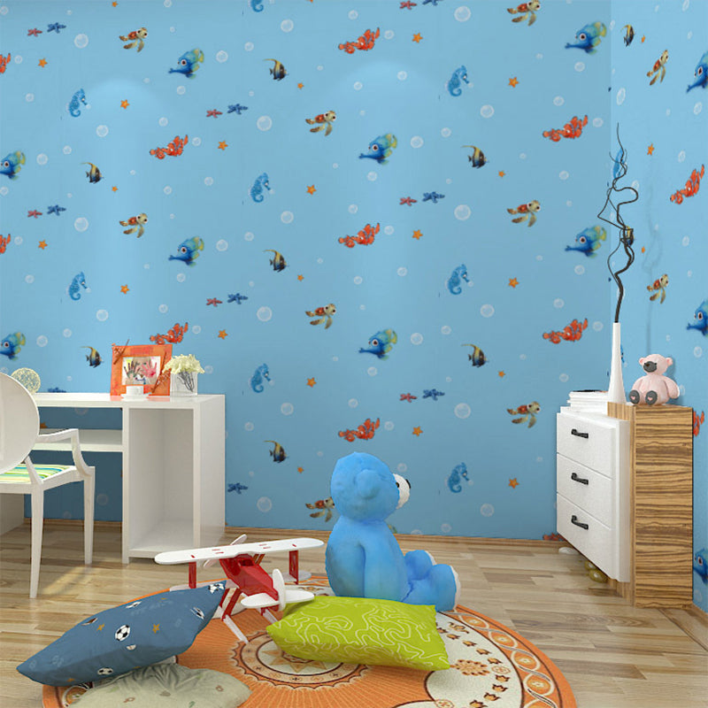 Brehn | Mediterraan Muurdecoratie Onderwater Dier Non-Pasted Behang voor Kinderen, 20,5" bij 33'