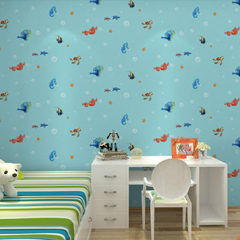 Brehn | Mediterraan Muurdecoratie Onderwater Dier Non-Pasted Behang voor Kinderen, 20,5" bij 33'