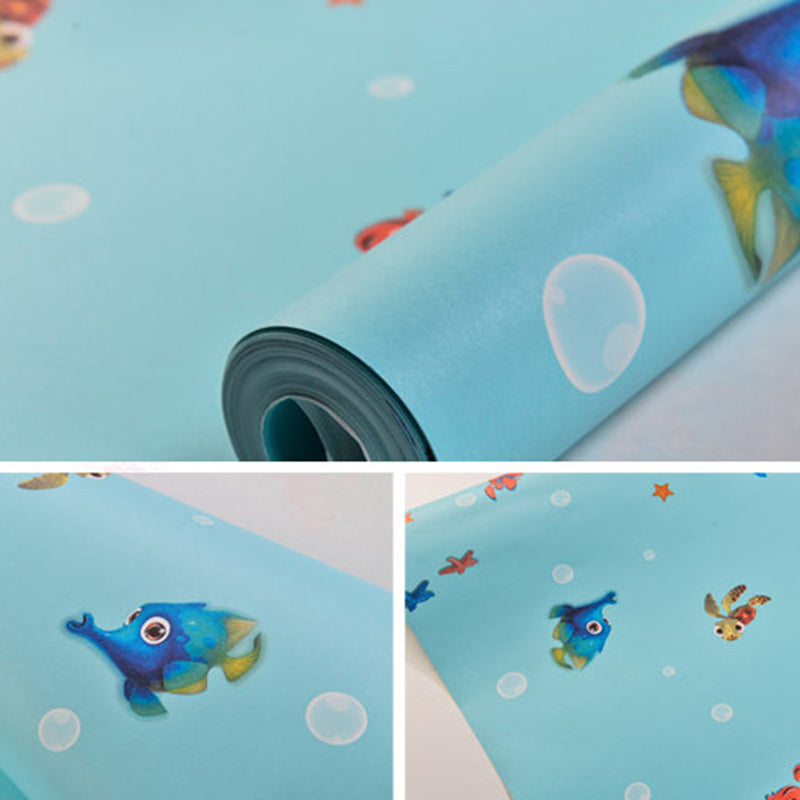 Brehn | Mediterraan Muurdecoratie Onderwater Dier Non-Pasted Behang voor Kinderen, 20,5" bij 33'