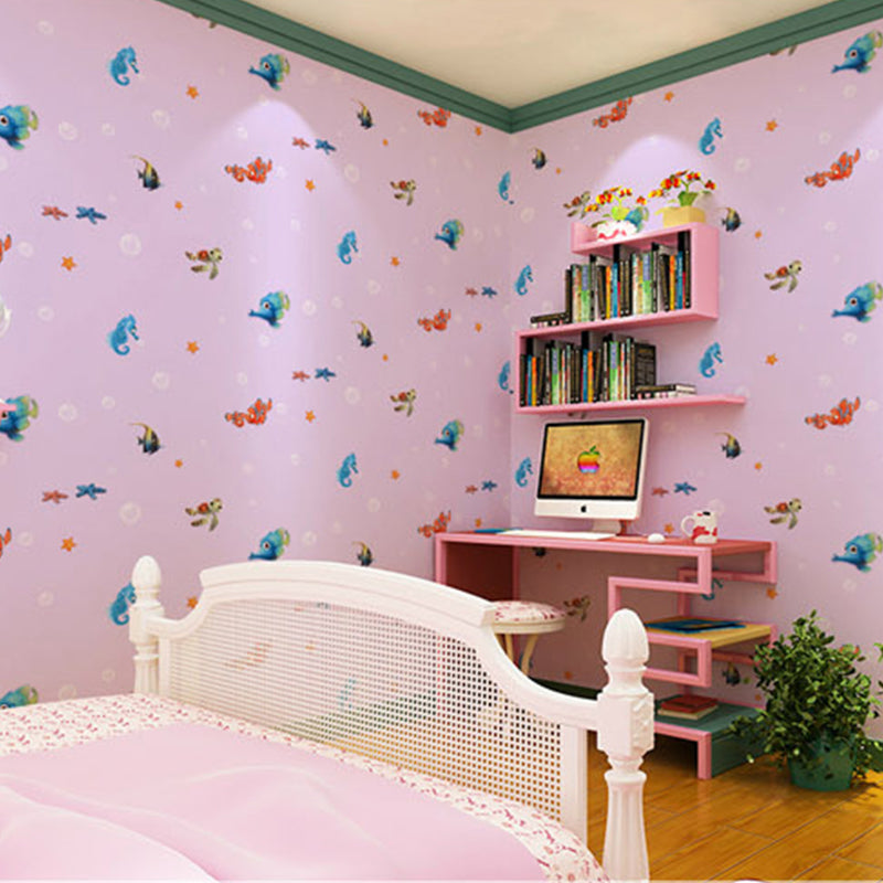 Brehn | Mediterraan Muurdecoratie Onderwater Dier Non-Pasted Behang voor Kinderen, 20,5" bij 33'