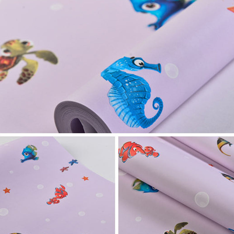 Brehn | Mediterraan Muurdecoratie Onderwater Dier Non-Pasted Behang voor Kinderen, 20,5" bij 33'