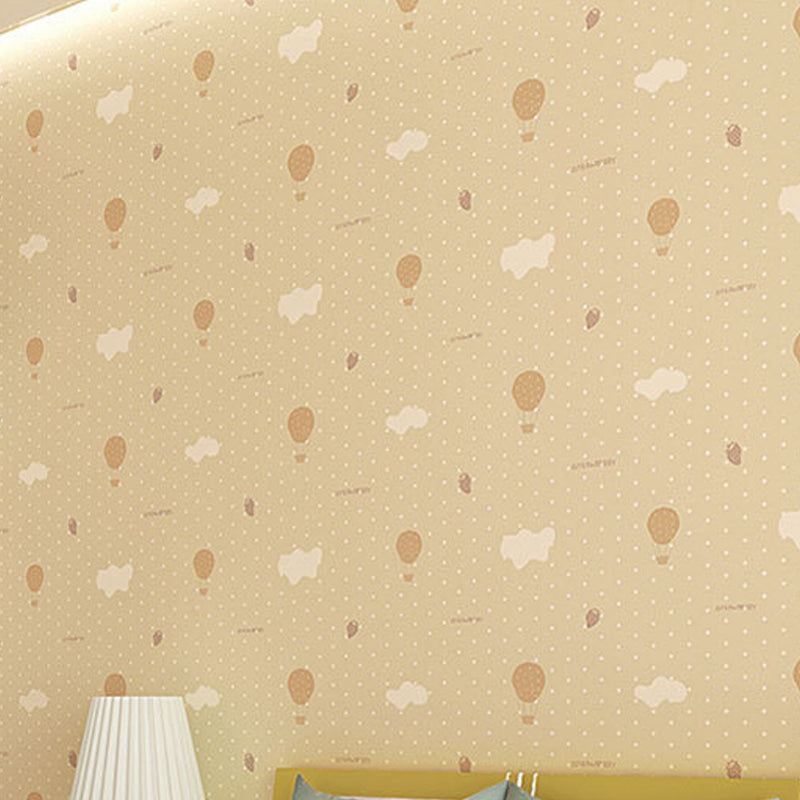 Brehn | 20,5" B x 33' L Romantisch Minimalistisch Cartoon Luftballon Ungestrichene Tapete für Mädchen
