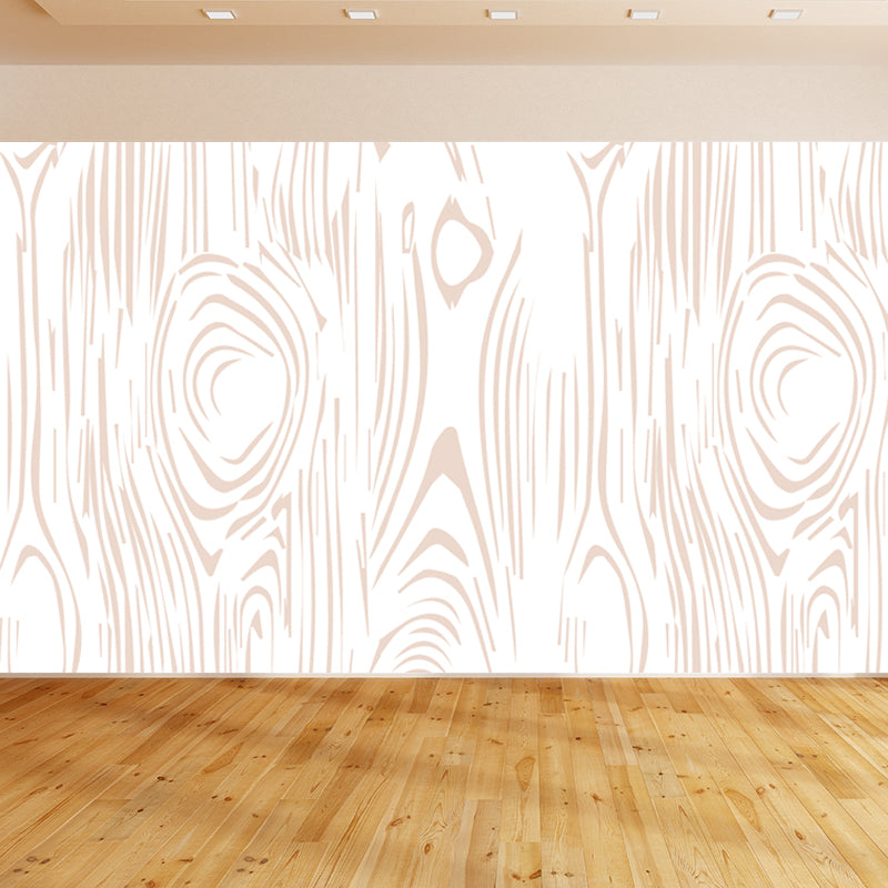 Brehn | Illustratie Houtlook Muurschilderij Behang Gehele Wand Decor voor Woonkamer, Op Maat Gemaakt Druck