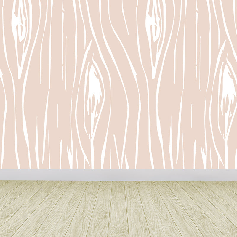 Brehn | Illustratie Houtlook Muurschilderij Behang Gehele Wand Decor voor Woonkamer, Op Maat Gemaakt Druck