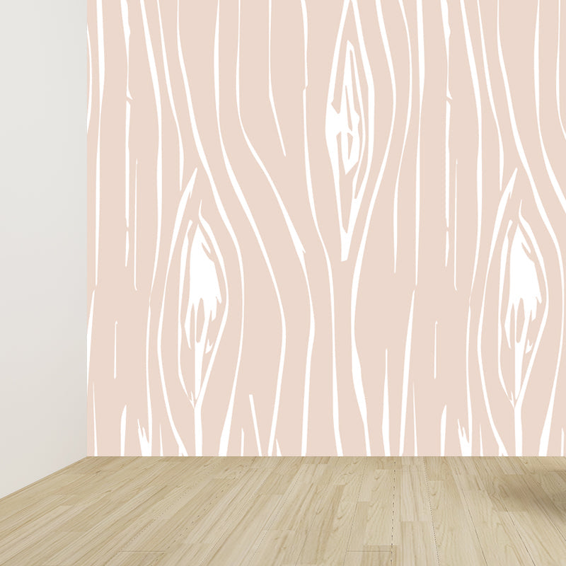 Brehn | Illustratie Houtlook Muurschilderij Behang Gehele Wand Decor voor Woonkamer, Op Maat Gemaakt Druck