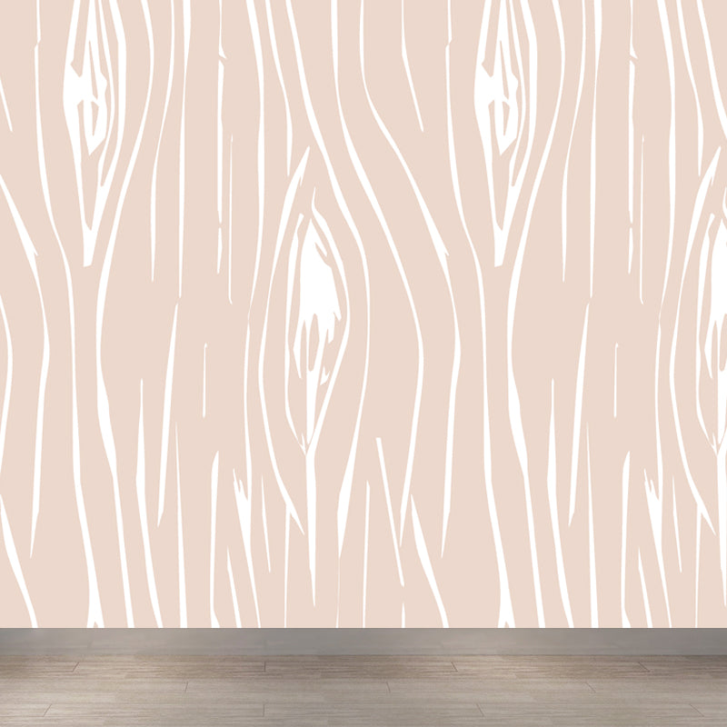 Brehn | Illustratie Houtlook Muurschilderij Behang Gehele Wand Decor voor Woonkamer, Op Maat Gemaakt Druck