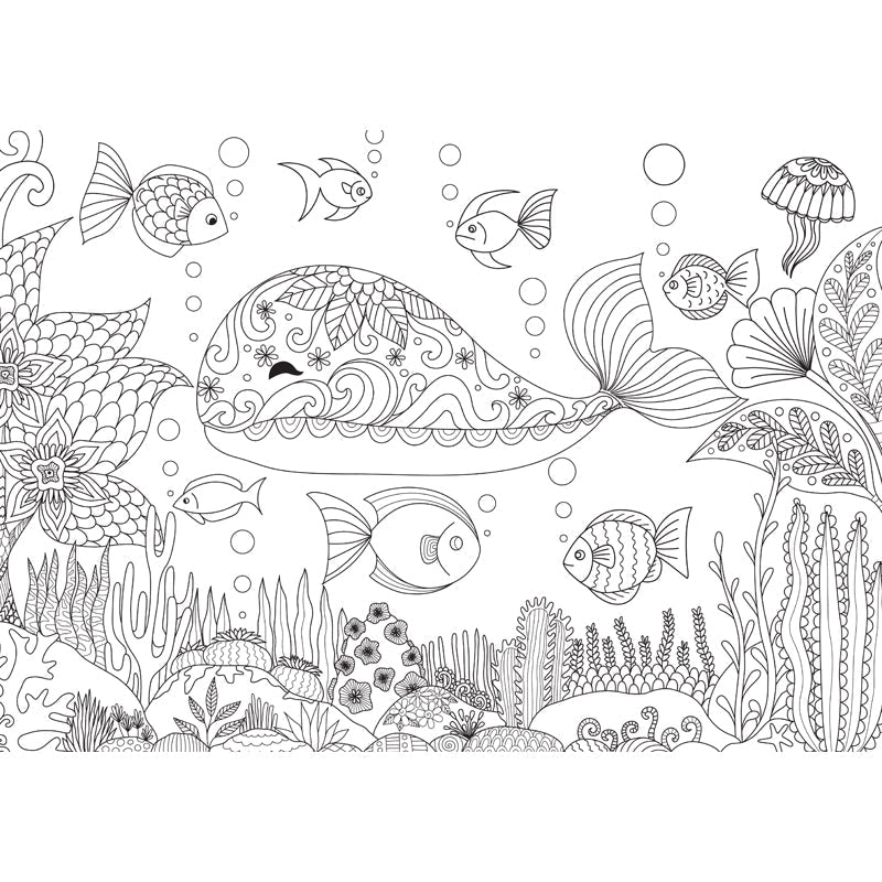 Brehn | Zwarte en Witte Doodles Muurbehang Fantasy Kinderen Vochtbestendige Muurkunst
