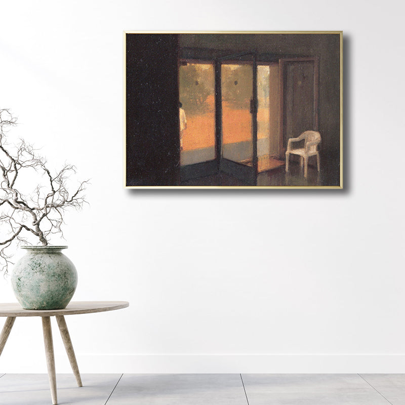 Brehn | Zeichnung Druck Raum Innenraum Leinwand Pastell Traditionelle Wandkunst Dekor für Hausinterieur
