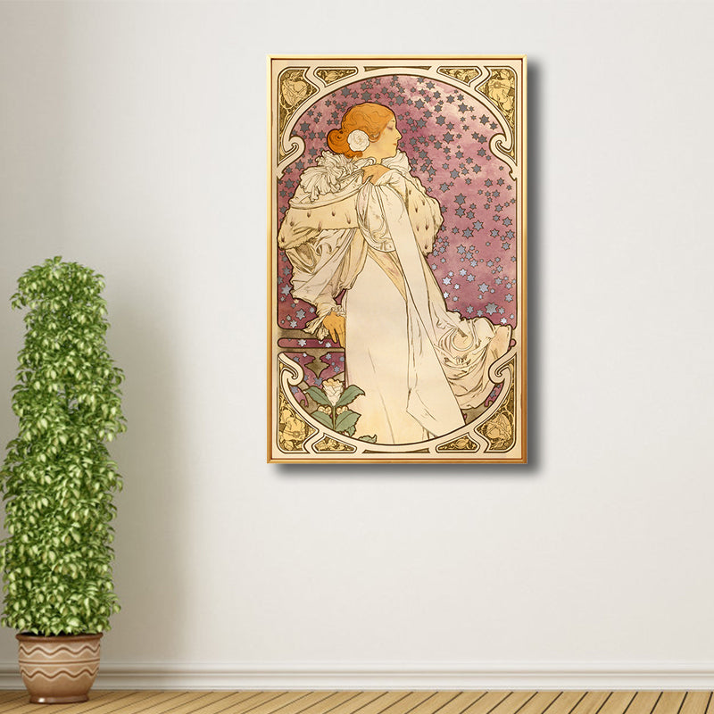 Brehn | Art Nouveau Religion Leinwand Pastellfarbe Malerei Druck Frau Wand Dekor für Zuhause
