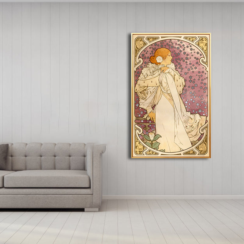 Brehn | Art Nouveau Religion Leinwand Pastellfarbe Malerei Druck Frau Wand Dekor für Zuhause