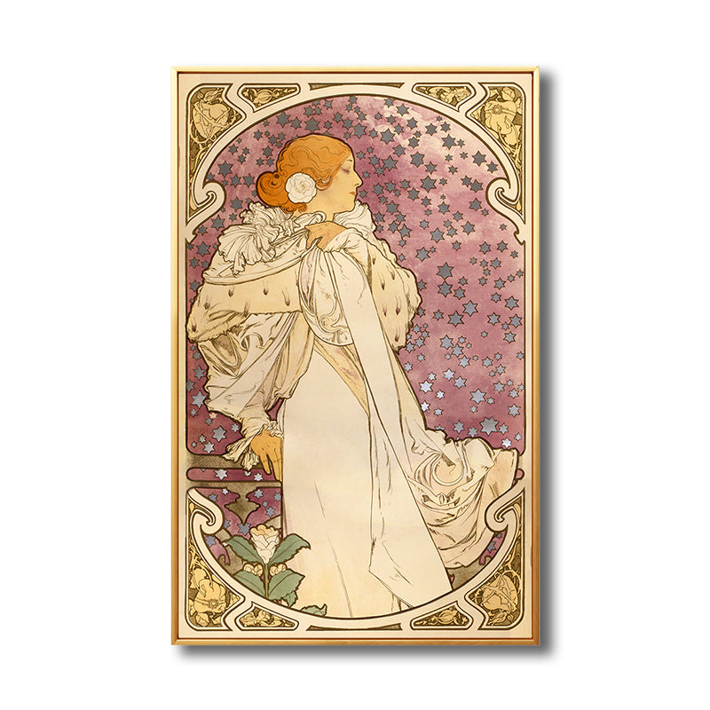 Brehn | Art Nouveau Religion Leinwand Pastellfarbe Malerei Druck Frau Wand Dekor für Zuhause