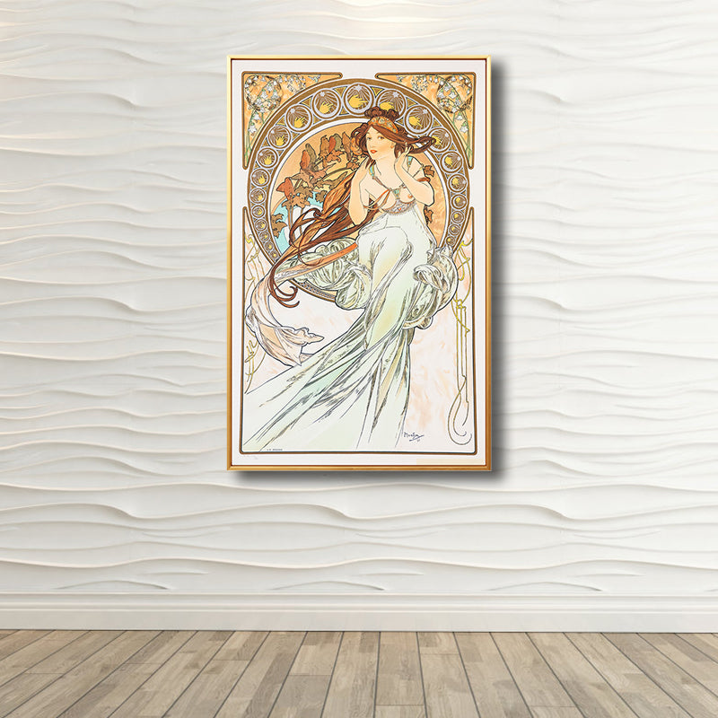 Brehn | Art Nouveau Religion Leinwand Pastellfarbe Malerei Druck Frau Wand Dekor für Zuhause
