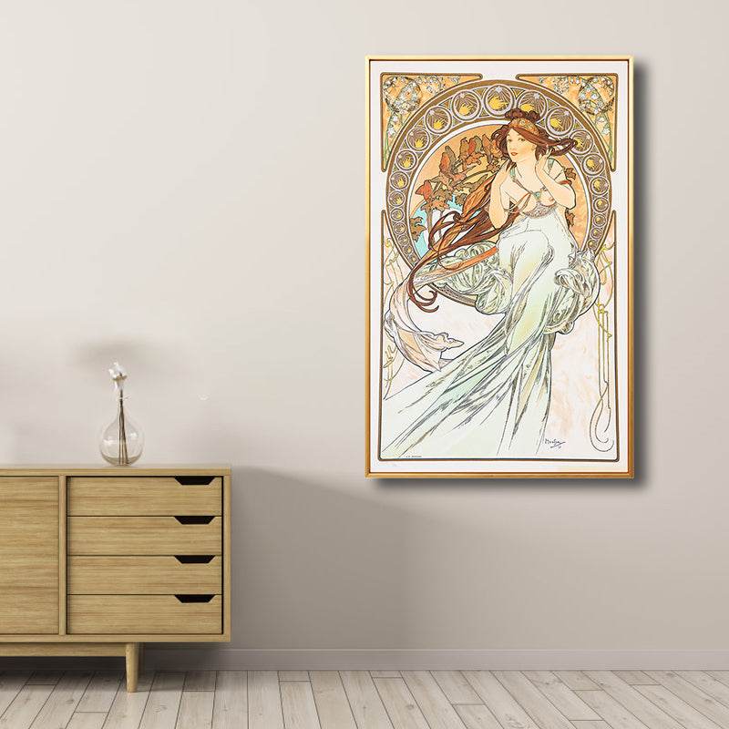 Brehn | Art Nouveau Religion Leinwand Pastellfarbe Malerei Druck Frau Wand Dekor für Zuhause