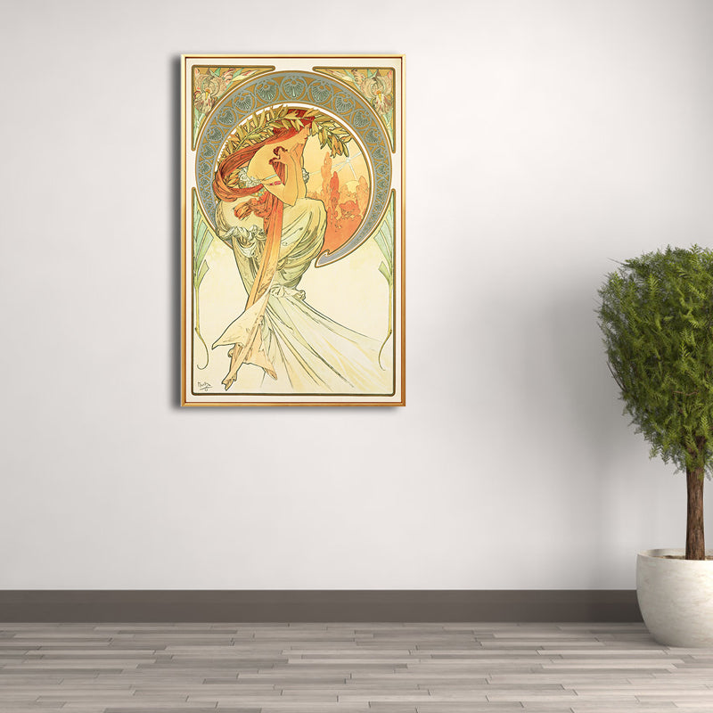 Brehn | Art Nouveau Religion Leinwand Pastellfarbe Malerei Druck Frau Wand Dekor für Zuhause