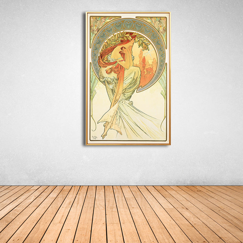 Brehn | Art Nouveau Religion Leinwand Pastellfarbe Malerei Druck Frau Wand Dekor für Zuhause