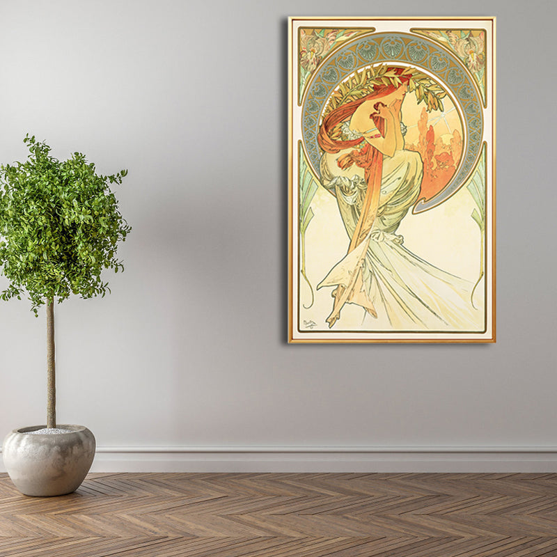 Brehn | Art Nouveau Religion Leinwand Pastellfarbe Malerei Druck Frau Wand Dekor für Zuhause