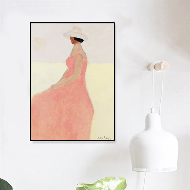 Brehn | Moderne Frauen Leinwanddruck Pastellfarbe Texturiertes Wandkunst Deko für Hausinterieur
