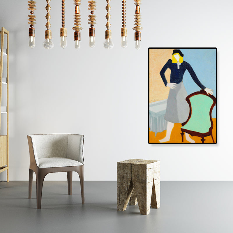 Brehn | Moderne Frauen Leinwanddruck Pastellfarbe Texturiertes Wandkunst Deko für Hausinterieur