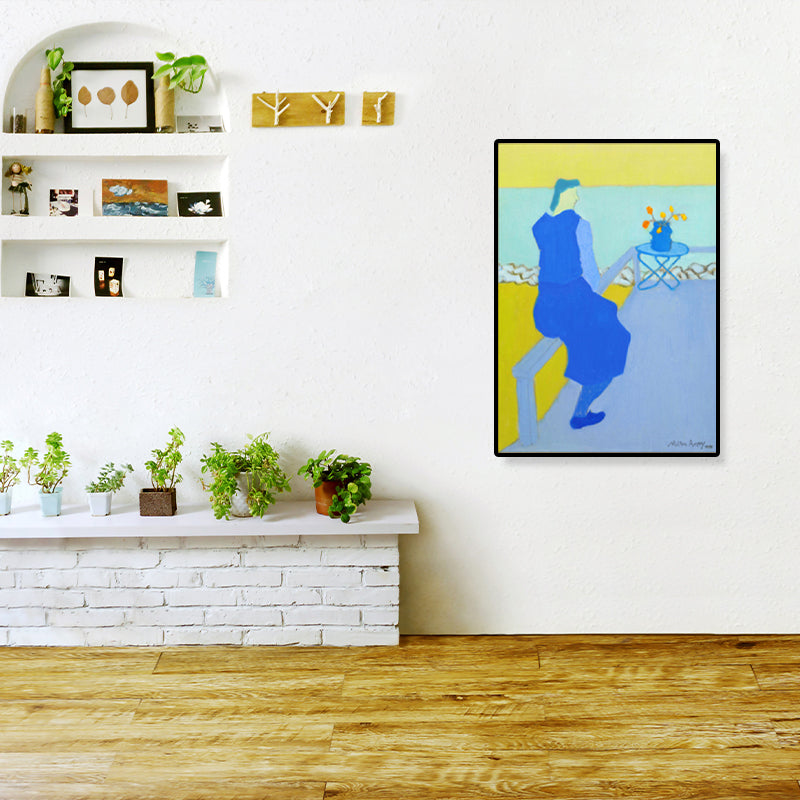 Brehn | Moderne Frauen Leinwanddruck Pastellfarbe Texturiertes Wandkunst Deko für Hausinterieur